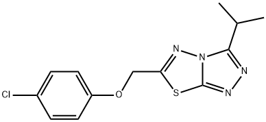 6-[(4-chlorophenoxy)methyl]-3-isopropyl[1,2,4]triazolo[3,4-b][1,3,4]thiadiazole,876886-27-0,结构式