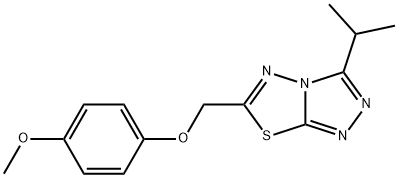 3-isopropyl-6-[(4-methoxyphenoxy)methyl][1,2,4]triazolo[3,4-b][1,3,4]thiadiazole 结构式