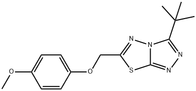 3-tert-butyl-6-[(4-methoxyphenoxy)methyl][1,2,4]triazolo[3,4-b][1,3,4]thiadiazole Structure