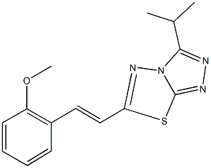 2-[2-(3-isopropyl[1,2,4]triazolo[3,4-b][1,3,4]thiadiazol-6-yl)vinyl]phenyl methyl ether 结构式