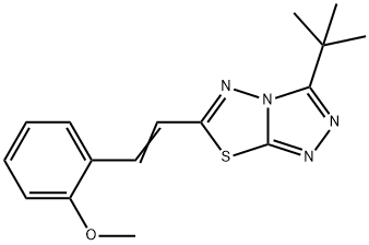 2-[2-(3-tert-butyl[1,2,4]triazolo[3,4-b][1,3,4]thiadiazol-6-yl)vinyl]phenyl methyl ether Struktur