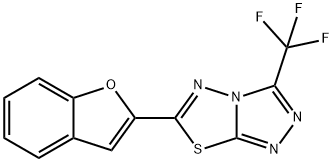 6-(1-benzofuran-2-yl)-3-(trifluoromethyl)[1,2,4]triazolo[3,4-b][1,3,4]thiadiazole Structure