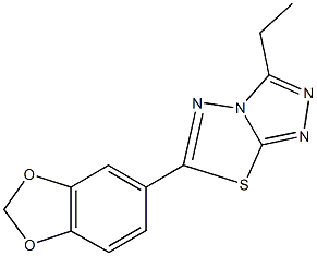 6-(1,3-benzodioxol-5-yl)-3-ethyl[1,2,4]triazolo[3,4-b][1,3,4]thiadiazole,876887-35-3,结构式