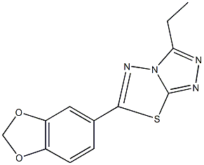 6-(1,3-benzodioxol-5-yl)-3-ethyl[1,2,4]triazolo[3,4-b][1,3,4]thiadiazole Structure