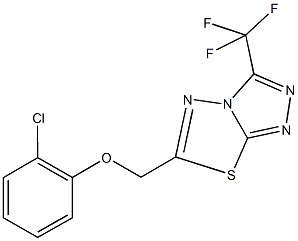 6-[(2-chlorophenoxy)methyl]-3-(trifluoromethyl)[1,2,4]triazolo[3,4-b][1,3,4]thiadiazole 结构式