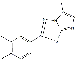 6-(3,4-dimethylphenyl)-3-methyl[1,2,4]triazolo[3,4-b][1,3,4]thiadiazole 化学構造式