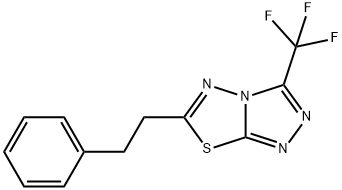 6-(2-phenylethyl)-3-(trifluoromethyl)[1,2,4]triazolo[3,4-b][1,3,4]thiadiazole Struktur