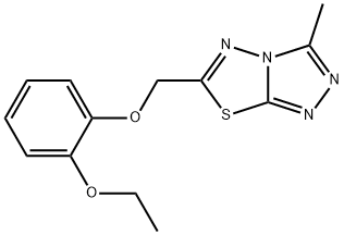 6-[(2-ethoxyphenoxy)methyl]-3-methyl[1,2,4]triazolo[3,4-b][1,3,4]thiadiazole 结构式