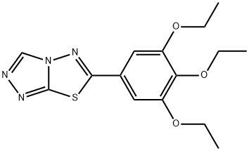 6-(3,4,5-triethoxyphenyl)[1,2,4]triazolo[3,4-b][1,3,4]thiadiazole Structure