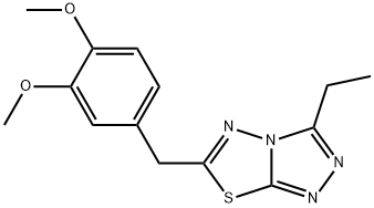 6-(3,4-dimethoxybenzyl)-3-ethyl[1,2,4]triazolo[3,4-b][1,3,4]thiadiazole Structure