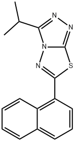 3-isopropyl-6-(1-naphthyl)[1,2,4]triazolo[3,4-b][1,3,4]thiadiazole 结构式