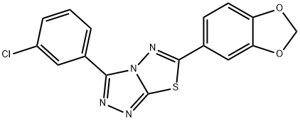 6-(1,3-benzodioxol-5-yl)-3-(3-chlorophenyl)[1,2,4]triazolo[3,4-b][1,3,4]thiadiazole Structure