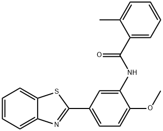 N-[5-(1,3-benzothiazol-2-yl)-2-methoxyphenyl]-2-methylbenzamide Struktur