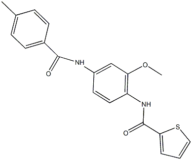 N-{2-methoxy-4-[(4-methylbenzoyl)amino]phenyl}-2-thiophenecarboxamide Structure