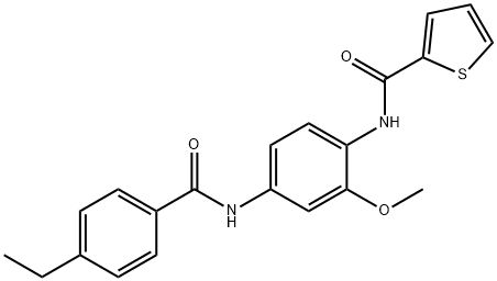 N-{4-[(4-ethylbenzoyl)amino]-2-methoxyphenyl}-2-thiophenecarboxamide Structure