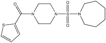 1-{[4-(2-thienylcarbonyl)-1-piperazinyl]sulfonyl}azepane Struktur