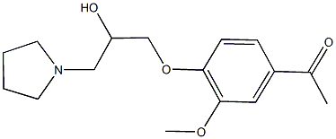 1-{4-[2-hydroxy-3-(1-pyrrolidinyl)propoxy]-3-methoxyphenyl}ethanone Structure