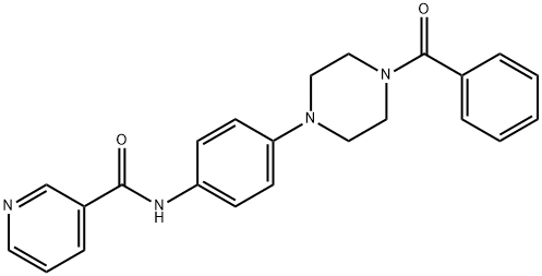 N-[4-(4-benzoyl-1-piperazinyl)phenyl]nicotinamide Structure