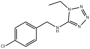 N-(4-chlorobenzyl)-N-(1-ethyl-1H-tetraazol-5-yl)amine,876896-34-3,结构式