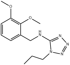 N-(2,3-dimethoxybenzyl)-N-(1-propyl-1H-tetraazol-5-yl)amine 化学構造式