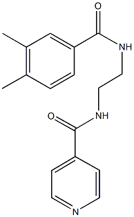 N-{2-[(3,4-dimethylbenzoyl)amino]ethyl}isonicotinamide Struktur