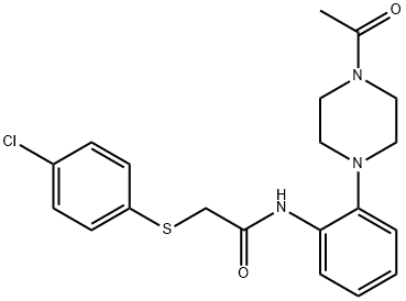 876898-02-1 N-[2-(4-acetyl-1-piperazinyl)phenyl]-2-[(4-chlorophenyl)sulfanyl]acetamide