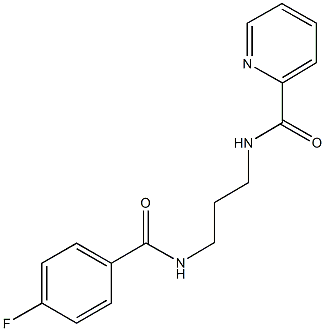 N-{3-[(4-fluorobenzoyl)amino]propyl}-2-pyridinecarboxamide 结构式