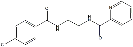 N-{2-[(4-chlorobenzoyl)amino]ethyl}-2-pyridinecarboxamide 化学構造式