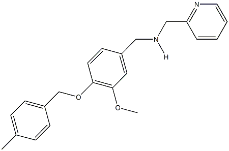 N-{3-methoxy-4-[(4-methylbenzyl)oxy]benzyl}-N-(2-pyridinylmethyl)amine Struktur