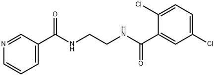 N-{2-[(2,5-dichlorobenzoyl)amino]ethyl}nicotinamide 结构式