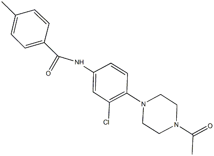 N-[4-(4-acetyl-1-piperazinyl)-3-chlorophenyl]-4-methylbenzamide Structure