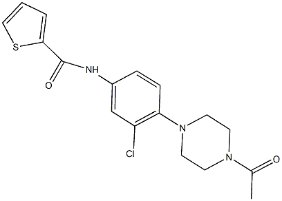 N-[4-(4-acetyl-1-piperazinyl)-3-chlorophenyl]-2-thiophenecarboxamide Structure