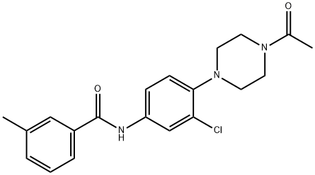 N-[4-(4-acetyl-1-piperazinyl)-3-chlorophenyl]-3-methylbenzamide Structure