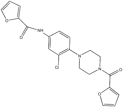 N-{3-chloro-4-[4-(2-furoyl)-1-piperazinyl]phenyl}-2-furamide Structure