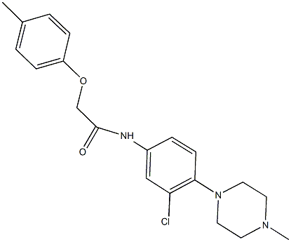 N-[3-chloro-4-(4-methyl-1-piperazinyl)phenyl]-2-(4-methylphenoxy)acetamide 结构式