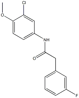 N-(3-chloro-4-methoxyphenyl)-2-(3-fluorophenyl)acetamide 结构式