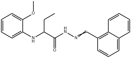 2-(2-methoxyanilino)-N'-(1-naphthylmethylene)butanohydrazide 结构式