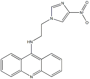 9-[(2-{4-nitro-1H-imidazol-1-yl}ethyl)amino]acridine Structure