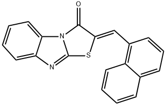 (Z)-2-(萘-1-基亚甲基)苯并[4,5]咪唑并[2,1-B]噻唑-3(2H)-酮, 877468-30-9, 结构式