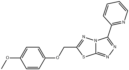 6-[(4-methoxyphenoxy)methyl]-3-(2-pyridinyl)[1,2,4]triazolo[3,4-b][1,3,4]thiadiazole 结构式