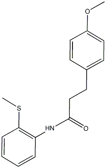 3-(4-methoxyphenyl)-N-[2-(methylsulfanyl)phenyl]propanamide,878089-18-0,结构式