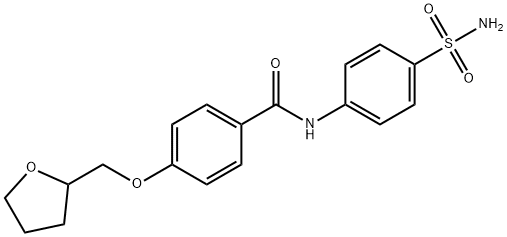 N-[4-(aminosulfonyl)phenyl]-4-(tetrahydro-2-furanylmethoxy)benzamide Struktur