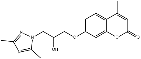 7-[3-(3,5-dimethyl-1H-1,2,4-triazol-1-yl)-2-hydroxypropoxy]-4-methyl-2H-chromen-2-one 结构式