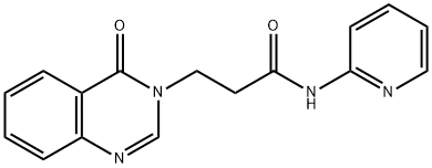 3-(4-oxo-3(4H)-quinazolinyl)-N-(2-pyridinyl)propanamide 结构式