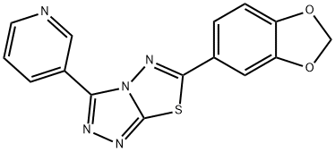 6-(1,3-benzodioxol-5-yl)-3-(3-pyridinyl)[1,2,4]triazolo[3,4-b][1,3,4]thiadiazole Structure