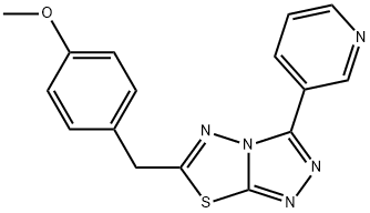 methyl 4-{[3-(3-pyridinyl)[1,2,4]triazolo[3,4-b][1,3,4]thiadiazol-6-yl]methyl}phenyl ether Structure