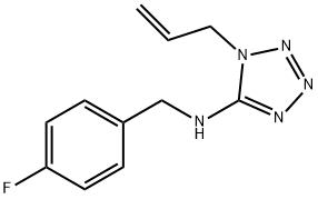 1-allyl-N-(4-fluorobenzyl)-1H-tetraazol-5-amine 化学構造式