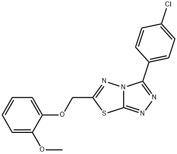 3-(4-chlorophenyl)-6-[(2-methoxyphenoxy)methyl][1,2,4]triazolo[3,4-b][1,3,4]thiadiazole Structure