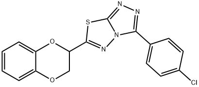 3-(4-chlorophenyl)-6-(2,3-dihydro-1,4-benzodioxin-2-yl)[1,2,4]triazolo[3,4-b][1,3,4]thiadiazole,878429-43-7,结构式