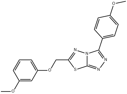 6-[(3-methoxyphenoxy)methyl]-3-(4-methoxyphenyl)[1,2,4]triazolo[3,4-b][1,3,4]thiadiazole Struktur